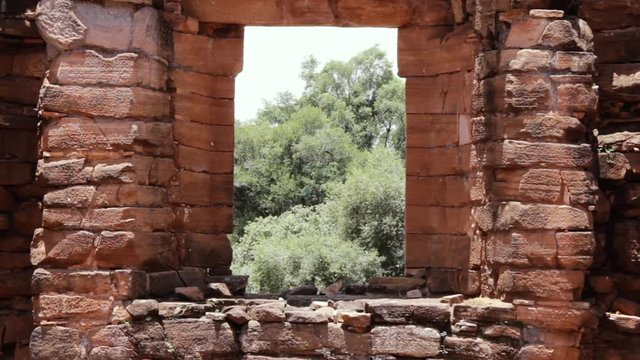 Ruins of San Ignacio Jesuit Building, in Misiones (Argentina).
