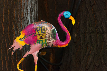 flamingo toy sculpture