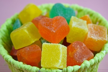 Delicious marmalade.Fruit jelly beans.