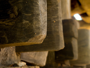 Sugarcane milling: Gears closely focused