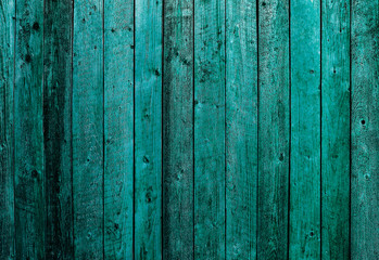 Fototapeta na wymiar background of old wooden boards of emerald color