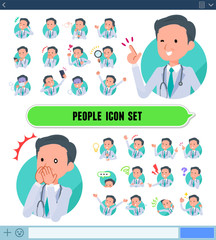 flat type Doctor old man_icon