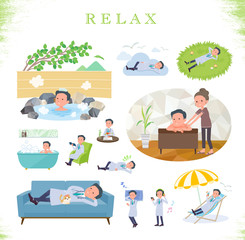 flat type Doctor old man_relax