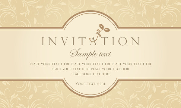 Exclusive invitation card design in retro style