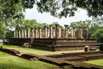 Fototapeta na wymiar Sri Lanka, Polonnaruwa, Chamber House of Nissankamall