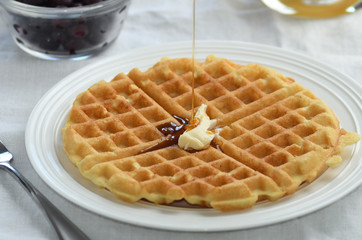 Gluten-Free waffles with diary free butter