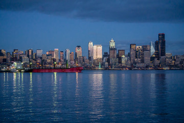Obraz premium Evening Seattle Skyline 2