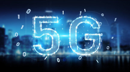 5G network digital hologram 3D rendering