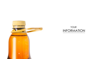 A bottle of beer kvass pattern on a white background isolation