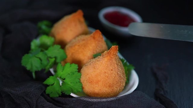 snack coxinhas de frango on fish