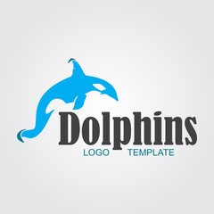 dolphins logo template