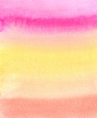 Watercolor ombre stripes background, for bright design text and tag,branding. color like yellow, orange, peach, red, pink, magenta, purple, violet, blue, turquoise, green, emerald, taupe, rainbow