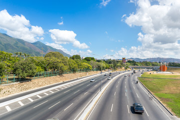 Francisco Fajardo, one of the most important highways in Caracas, Venezuela
