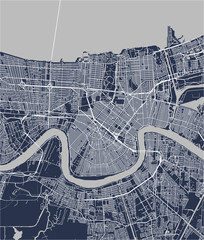 map of the city of New Orleans, Louisiana, USA - obrazy, fototapety, plakaty
