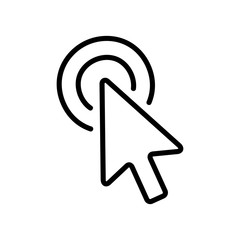 Cursor Icon click. Isolated on White background