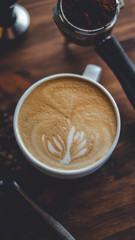 cup of coffee on table