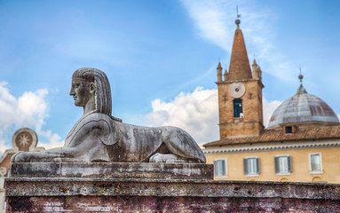 Fototapeta na wymiar sphinx statue in rome italy