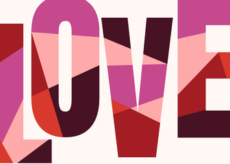 Cute Typographic Valentine Card Template