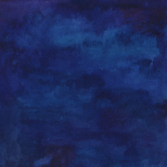 Hand painted watercolor abstract navy blue background for your design