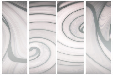Set of four vertical parts. Abstract design for home decor.