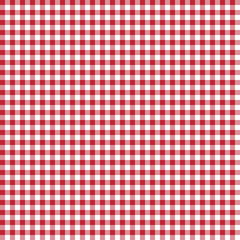 Smooth Gingham Seamless Pattern - Smooth red and white classic gingham texture
