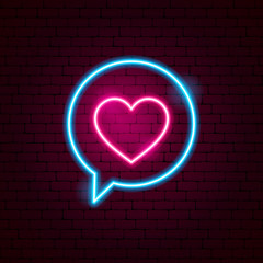 Love Speech Bubble Neon Sign