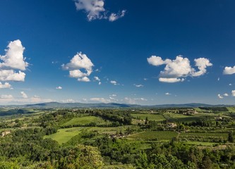 Bellissimo panorama delle Crete Senesi in Toscana, Italia
