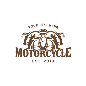 Motorcycle vintage logo design template inspiration