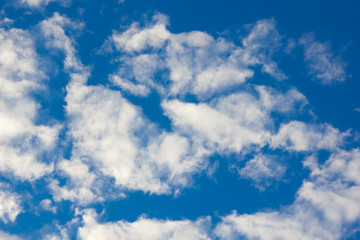 Naklejka na ściany i meble Feathery clouds in the blue sky
