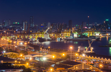 Fototapeta na wymiar Bangkok City & Bangkok Port