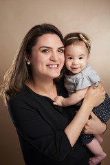 Portrait of mom with daughter 