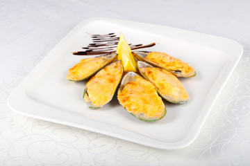 Baked mussels