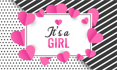 It's a girl card or background. vector illustration.