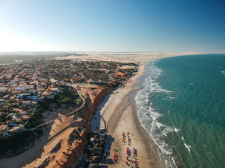 Vista aérea de Canoa Quebrada, Ceará, Brasil