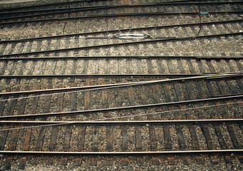 Bahn Geleise Weiche Schienen Verschub Niemand