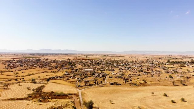 Ghost town aerial footage,Cyprus. Abandonded town after the Cyprus conflict