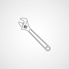 Adjustable wrench icon