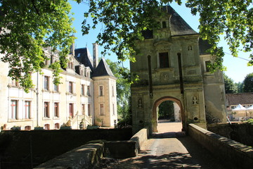 Fototapeta na wymiar Château de la Mézière à Lunay