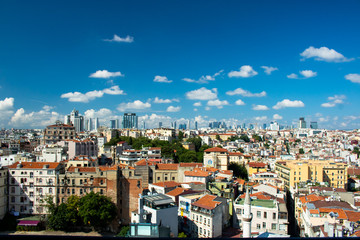 Fototapeta na wymiar Cityscape of Beyoglu District of Istanbul