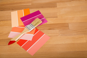 colorful color palette wall painting