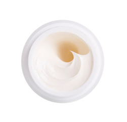 white beauty cream top view