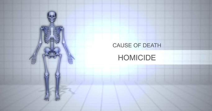 Human Forensic Autopsy Animation Concept - Cause of Death - Homicide