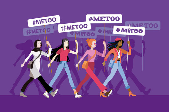 Women in a metoo march