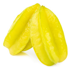 star fruit carambola or star apple ( starfruit ) isolated on white background with clipping path