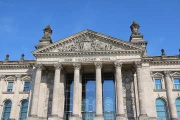 Fototapeta na wymiar Reichstag building in Berlin, Germany