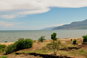 Driving along the shores of Lake Malawi, Malawi