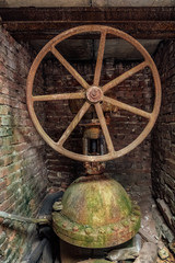 Big rusty water gate valve