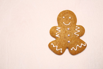 Christmas gingerbread man making process