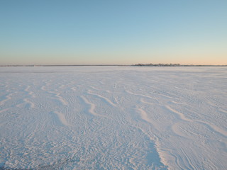 Snow surface created by a wind