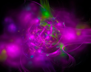 abstract digital fractal, beautiful background design, party
